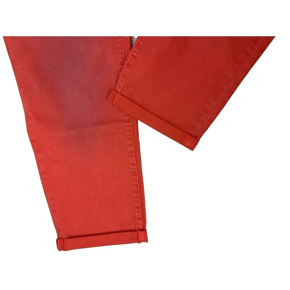 NWT Soft Surroundings the Ultimate Straight Leg Crop Pant Orange SZ L 14/16